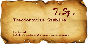 Theodorovits Szabina névjegykártya