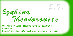 szabina theodorovits business card